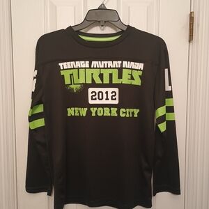 Teenage Mutant Ninja Turtles Black and Green Long Sleeve Shirt